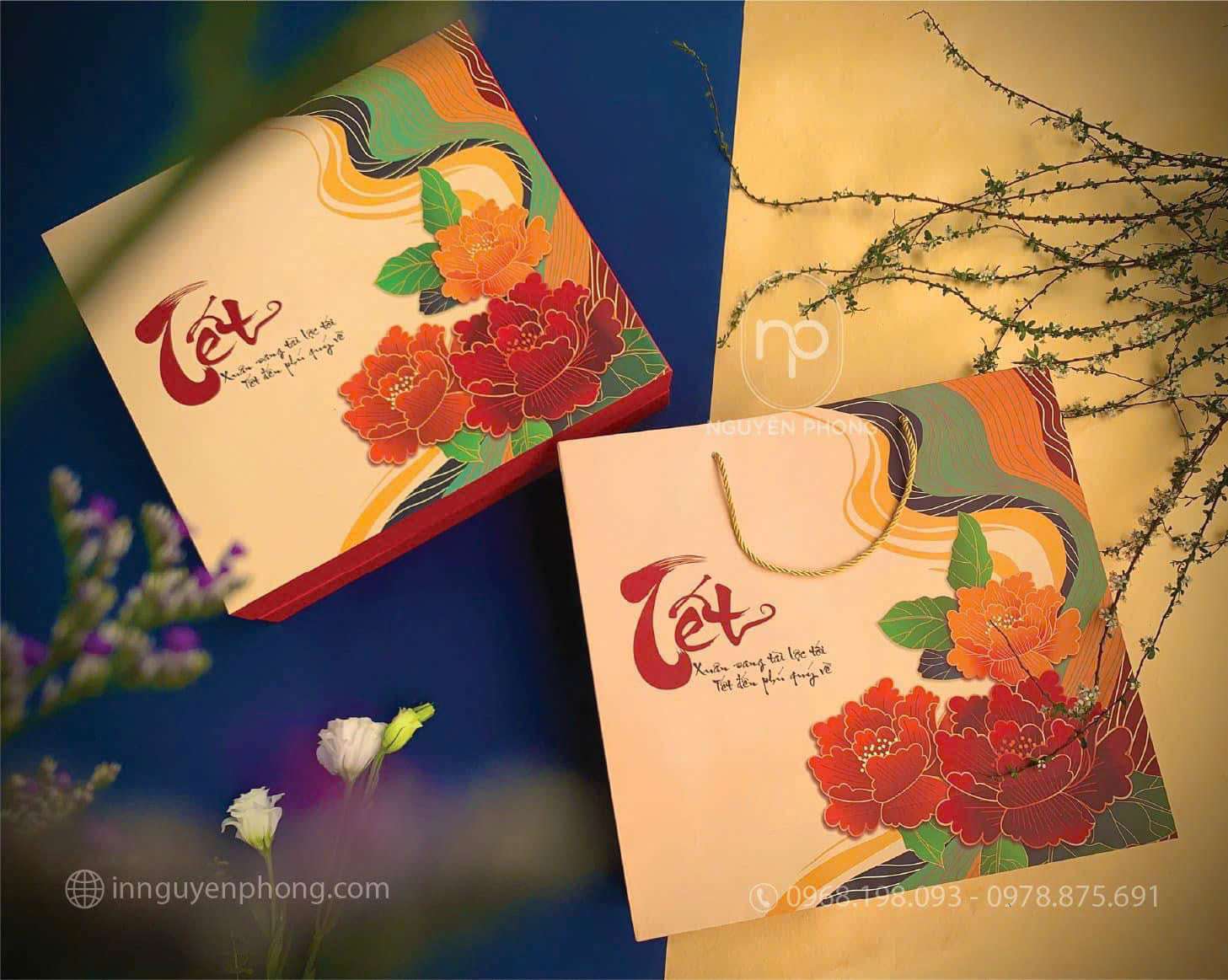 Mẫu túi giấy đựng nấm Tết 